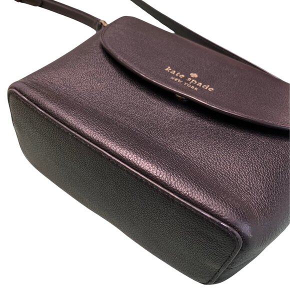 Kate Spade Black Pebbled Leather Flap Crossbody Small - Picture 11 of 11
